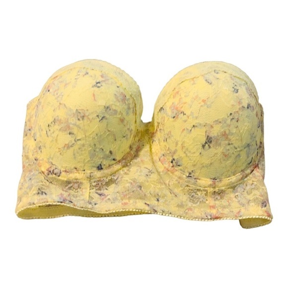 Jessica Simpson yellow sexy Lace underwire bustier look convertible Bra size 34B - Picture 1 of 12